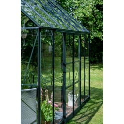 HALLS szklarnia ogrodowa ICON PLANTHOUSE 6 (7,3 m2; 1,93 x 3,79 m) czarna, szkło hartowane + baza